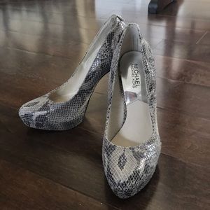 MICHAEL Michael Kors Snakeskin Stiletto Pumps